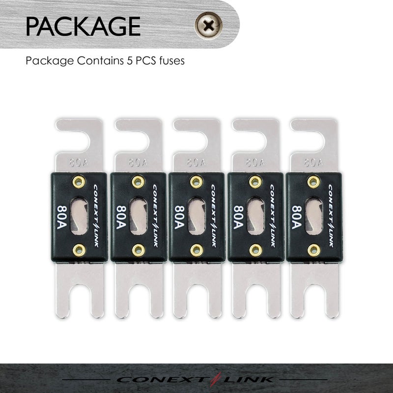 Conext Link ANL80-5 80 A Amp ANL Blade Fuse Nickel Plated 5 Pack - Image 5